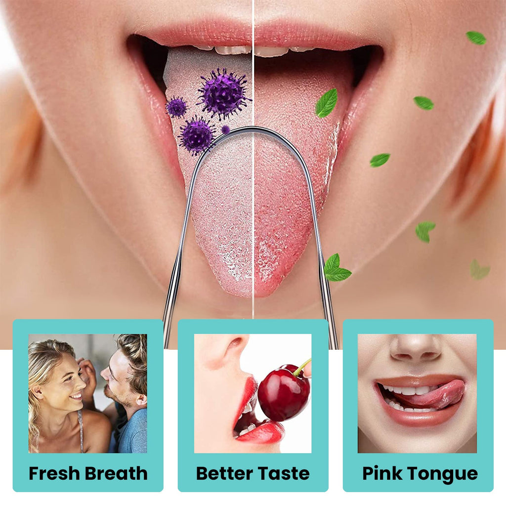 [2PKS] KN FLAX U Shaped Tongue Scraper | Medical Grade - KN FLAX