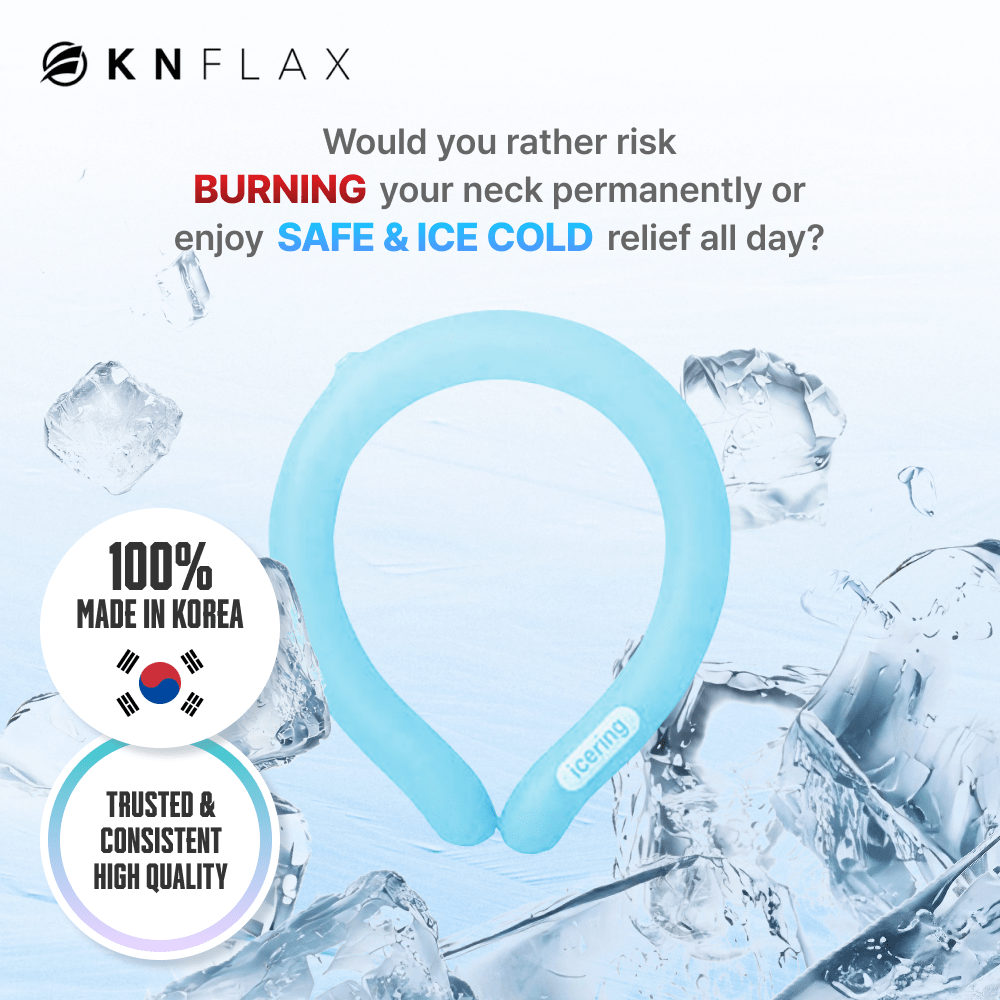Ice Ring Neck Cooler, Cooling Neck Wraps, Wearable Neck Cooling Tube - KN FLAX