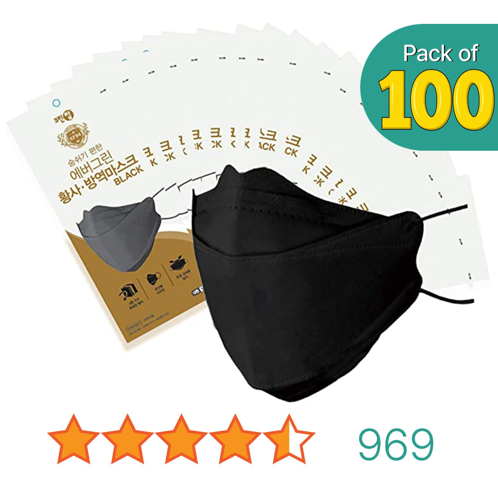 [100PCS] Cleantop KF94 BLK Premium Mask | Made in Korea - KN FLAX