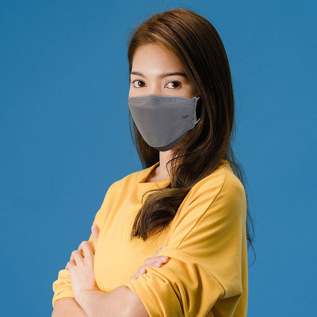 [100PCS] KN Flax KF94 Gray Mask Made in Korea | FDA Regd. - KN FLAX