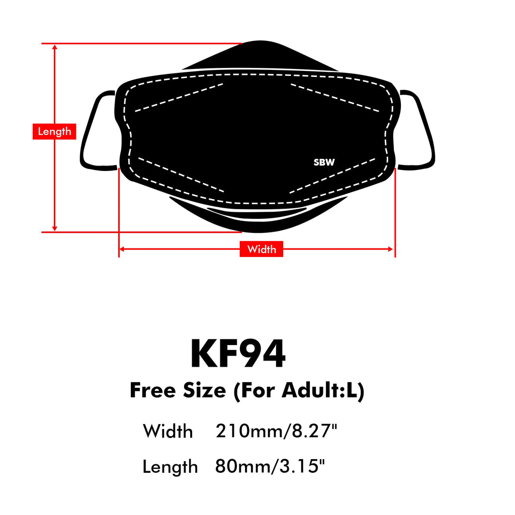 [100PCS] TRY KF94 BLK Premium Mask for Adult | Made in Korea - KN FLAX