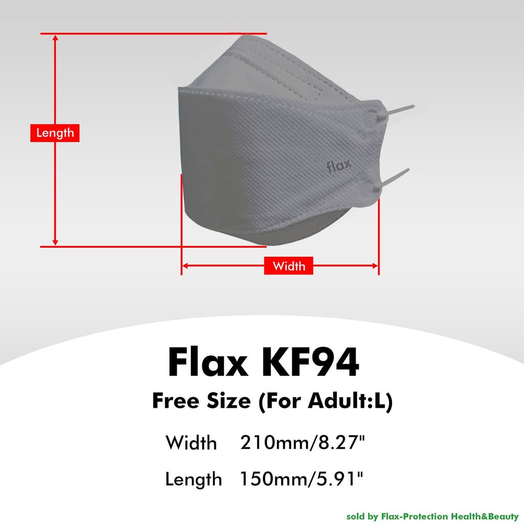 [10PCS] KN Flax KF94 Gray Mask Made in Korea | FDA Regd. - KN FLAX
