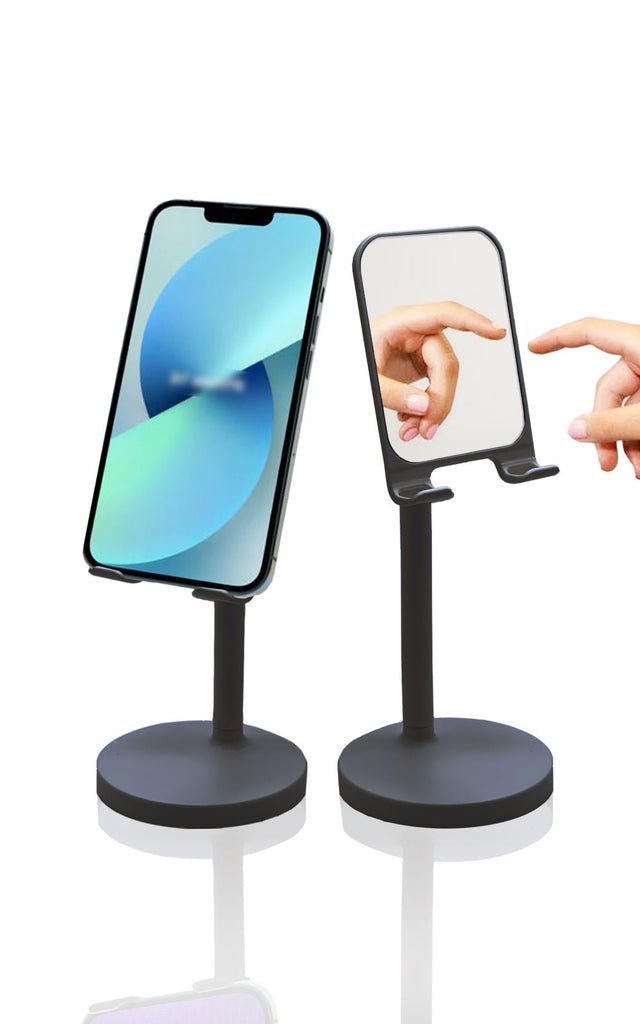 Cell Phone & iPad Stand with Mirror | Adjustable View Angle & Height - KN FLAX