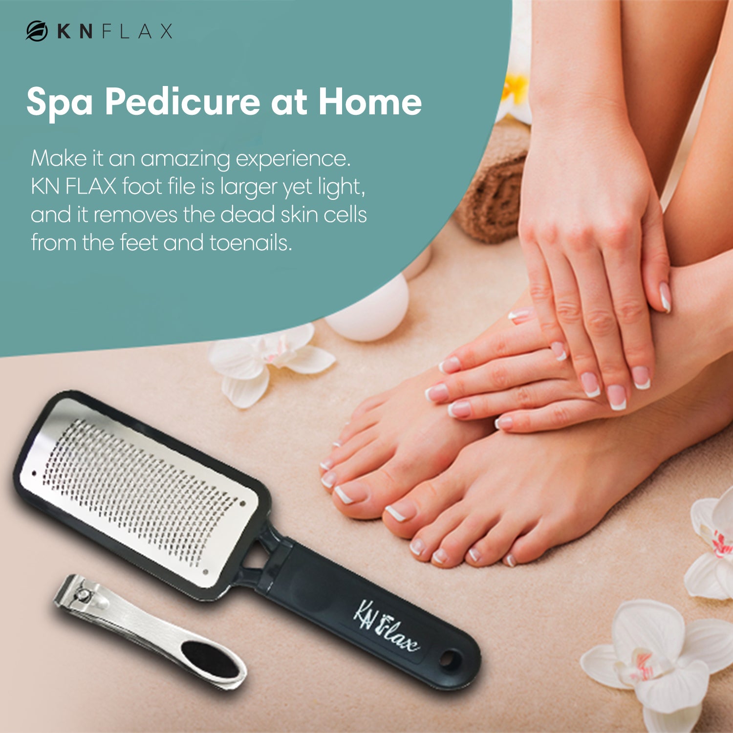 Colossal Foot Rasp Foot File Premium Colossal Pedicure Rasp Foot File & Toenail Clipper - KN FLAX