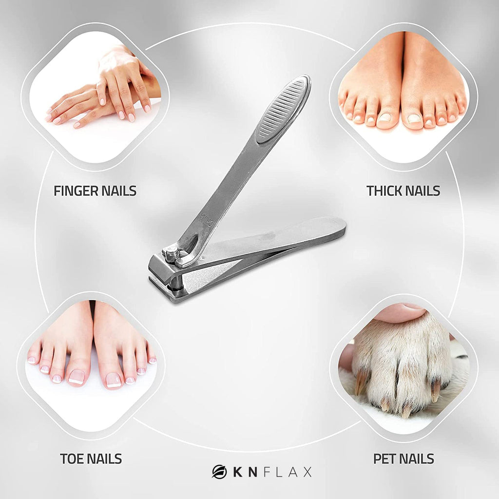 Premium Colossal Pedicure Rasp Foot File & Toenail Clipper - KN FLAX