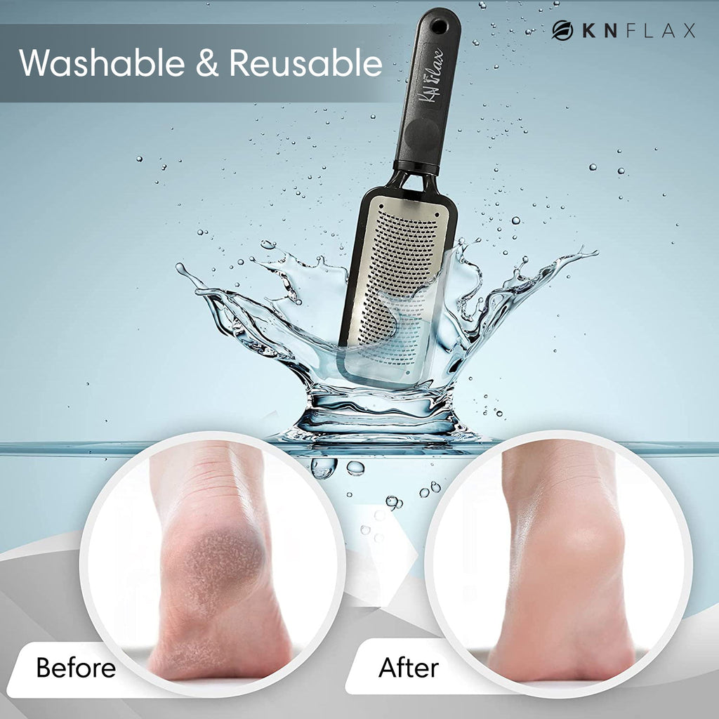 Premium Colossal Pedicure Rasp Foot File & Toenail Clipper - KN FLAX